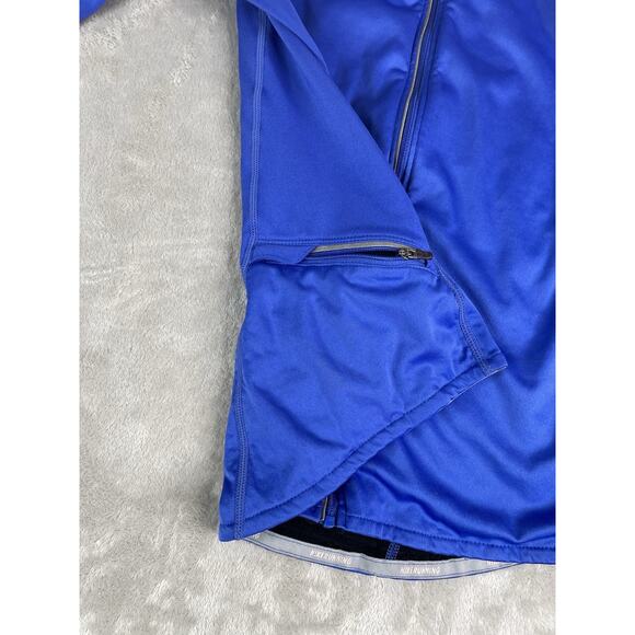 Nike Dri-Fit Women’s Full Zip Blue Athletic Jacket Size Med Thumb Holes Pockets - Picture 7 of 16